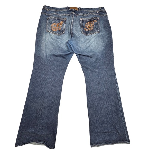 Vintage Apple Bottoms Jeans Womens 21 22 Embroidered Back Pocket Y2K Bootcut - Picture 2 of 16